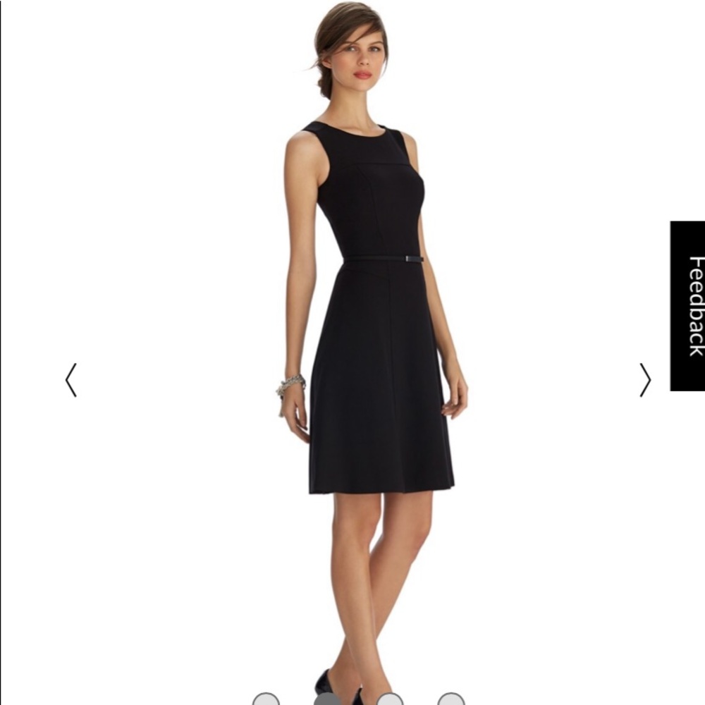 White House Black Market black lined dress Size 00